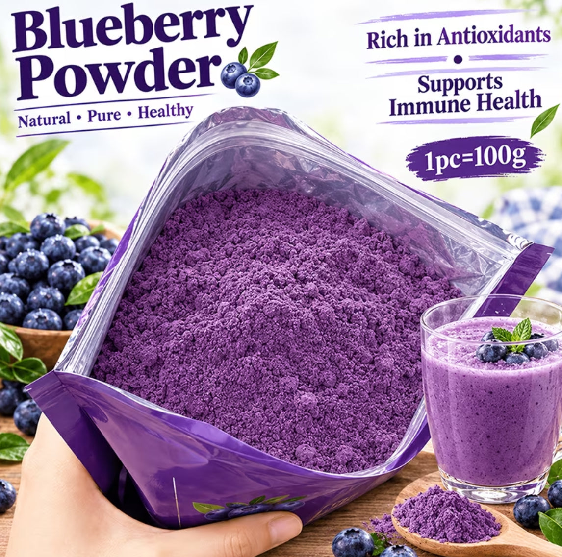 Wild Blueberry Powder, Freeze-Dried Blueberry Powder