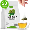 Premium Soursop Leaf Tea Bags, 20 Tea Bags, Selected 100% Soursop Leaf Tea Bags, Caffeine Free, Afternoon Tea, Healthy Tea Bags, Healthy Food Promotes Digestion, Rich In Nutrition. Halloween Gifts