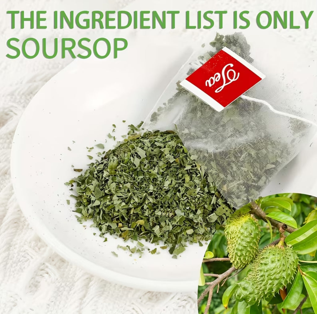 Premium Soursop Leaf Tea Bags, 20 Tea Bags, Selected 100% Soursop Leaf Tea Bags, Caffeine Free, Afternoon Tea, Healthy Tea Bags, Healthy Food Promotes Digestion, Rich In Nutrition. Halloween Gifts