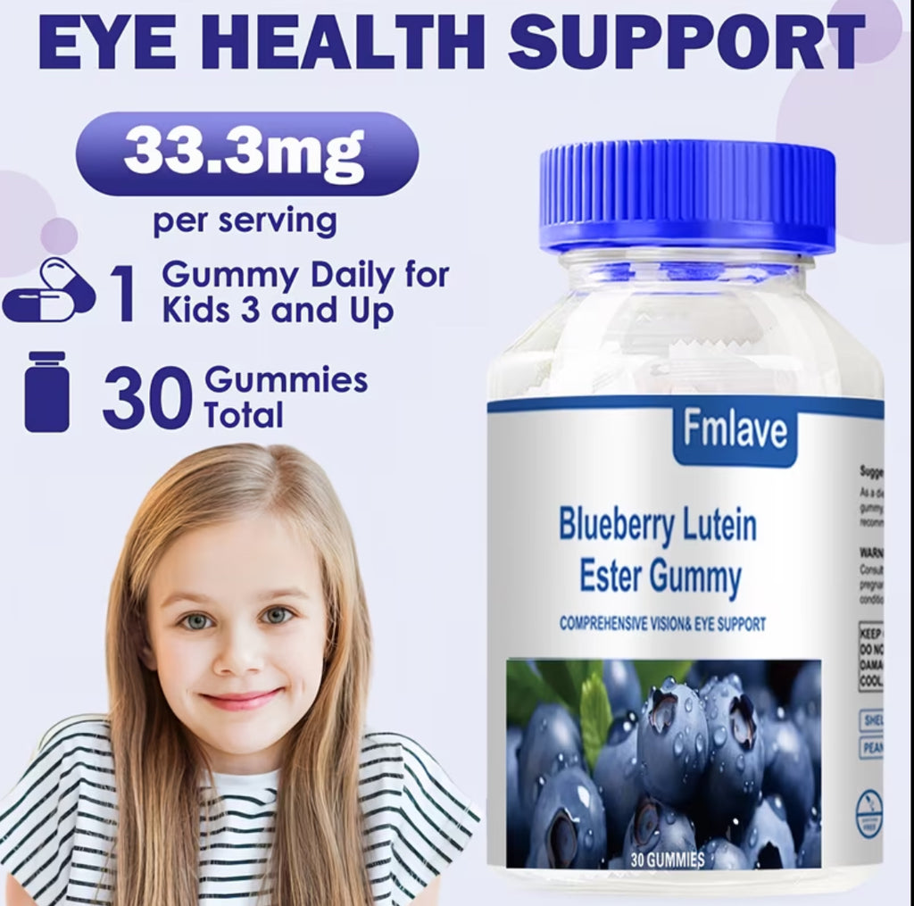 Lutein 30 Day Supply-Blueberry Lutein Eye Vitamins Gummies