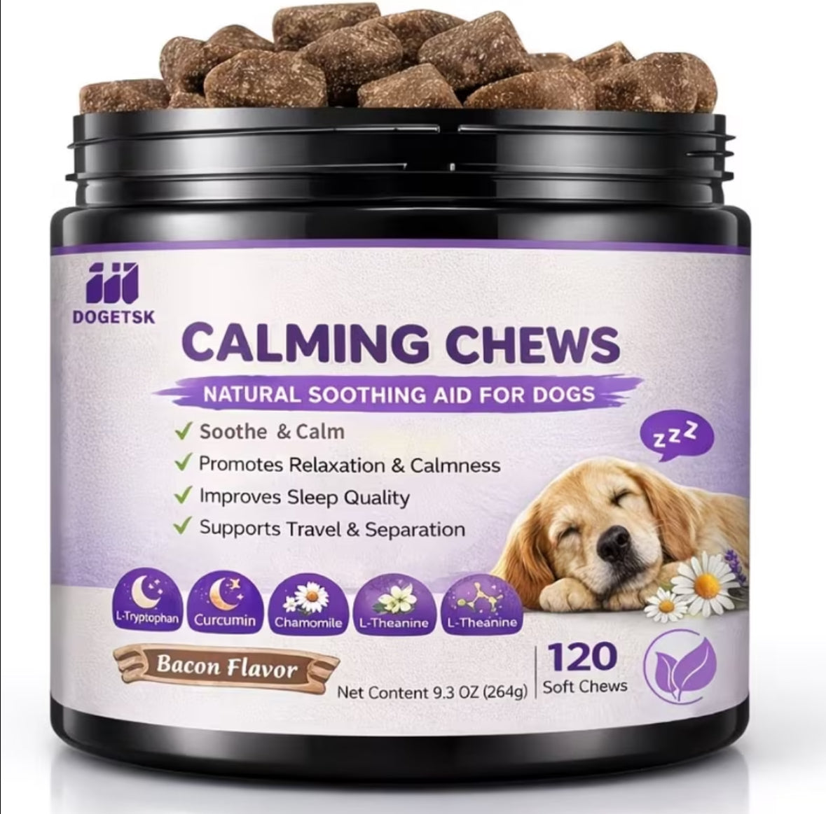 Dogetsk Natural Calming Soft Chews for Dogs