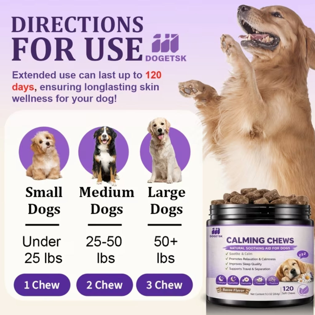Dogetsk Natural Calming Soft Chews for Dogs