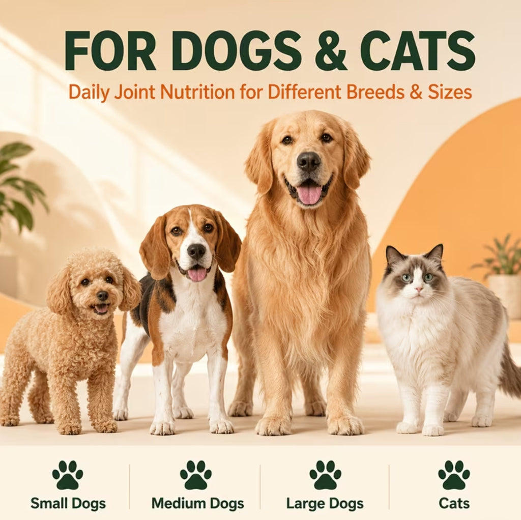 Glucosamine, Chondroitin & MSM Hip Joint Supplement Chewable Tablets for Dogs & Cats